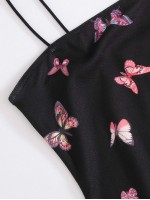 All Over Butterfly Print Cami Dress