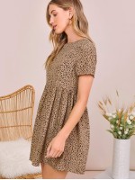 Allover Print Smock Dress