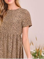 Allover Print Smock Dress