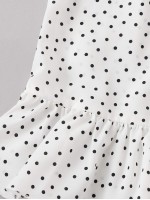 V-neck Polka Dot A-line Dress