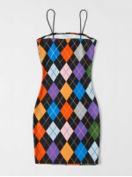 Argyle Print Dress