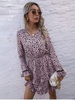 All Over Print Tiered Layered Dress