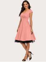 Zip Back Sweetheart Neck Dress Without Petticoat