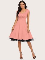 Zip Back Sweetheart Neck Dress Without Petticoat