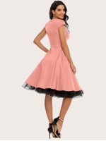 Zip Back Sweetheart Neck Dress Without Petticoat