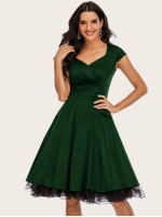 Zip Back Sweetheart Neck Dress Without Petticoat