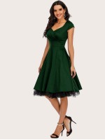 Zip Back Sweetheart Neck Dress Without Petticoat