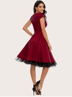 Zip Back Sweetheart Neck Dress Without Petticoat