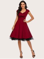 Zip Back Sweetheart Neck Dress Without Petticoat