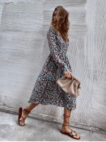 All Over Floral Print Smock Dress Without Belt