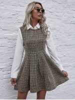 2 In 1 Tweed Dress