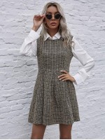 2 In 1 Tweed Dress