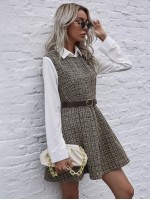 2 In 1 Tweed Dress