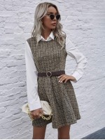 2 In 1 Tweed Dress