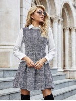 2 In 1 Tweed Dress