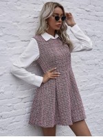 2 In 1 Tweed Dress