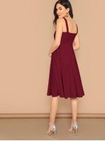 Zip Back Fit and Flare Tank Dress