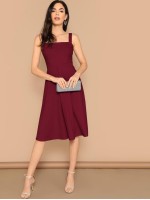 Zip Back Fit and Flare Tank Dress