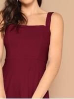 Zip Back Fit and Flare Tank Dress