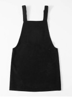 Adjustable Strap Cord Overall Dress