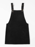 Adjustable Strap Cord Overall Dress