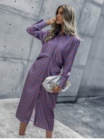 Allover Geo Print Shirt Dress Without Belt