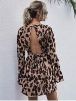 All Over Print Tie Back Dress