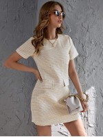 Zip Back Tweed Dress