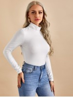 Turtle Neck Solid Tee