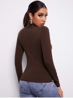 Turtle Neck Solid Tee