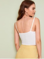 Piping Lettuce-Edge Cropped Cami Top