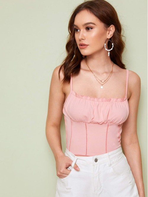 Solid Crop Cami Top