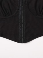 Rib-knit Bustier Crop Top