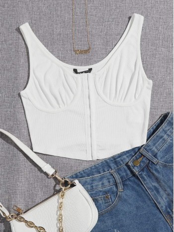 Hook and Eye Front Tank Top