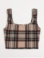 Tartan Crop Tank Top