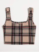 Tartan Crop Tank Top