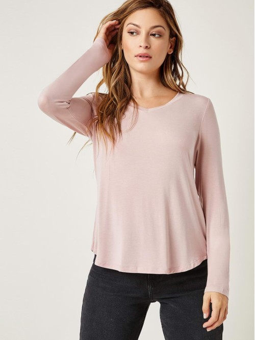 V Neck Solid Tee