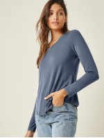 V Neck Solid Tee