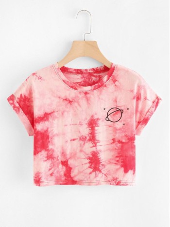 Saturn Graphic Tie-Dye Tee