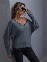 Eyelash Lace Trim Textured Knit Top