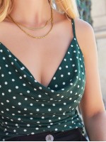 Cowl Neck Polka Dot Cami Top