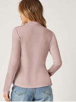 Mock Neck Solid Top