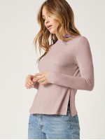 Mock Neck Solid Top