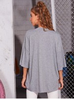 Letter And Car Print Oversize Tee