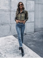 Ditsy Floral Button Up Sheer Blouse