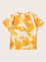 Tie Dye Graphic Print Tee