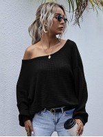 Drop Shoulder Oversized Waffle Tee