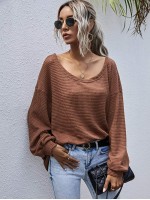 Waffle Knit Drop Shoulder Oversized Tee