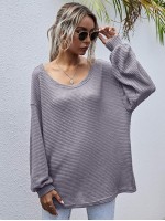 Drop Shoulder Oversized Waffle Tee