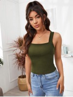 Solid Rib-knit Top